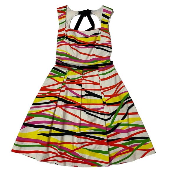 David Meister Multicolor Sleeveless Fit and Flare Dress - 2 - Picture 5 of 13